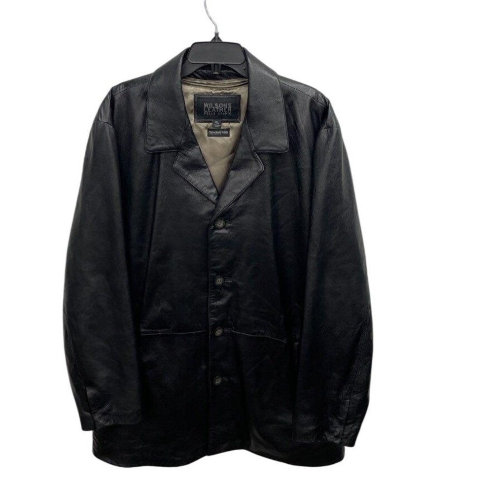 Vintage Wilsons Leather Pelle Studio Black Leather Jacket Thinsulate Lined XL